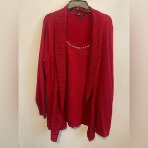 Briggs New York Red Women's Cardigan